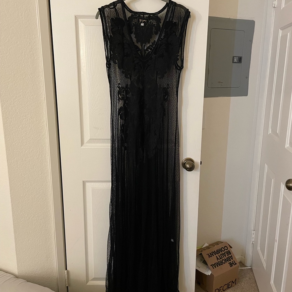 Biya mesh embroidered dress